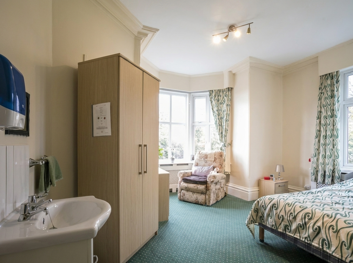 Bright and spacious bedroom inside the home